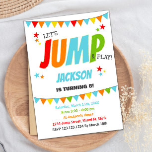Invitations d'anniversaire White Jump