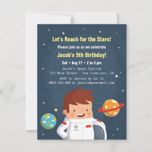 Invitations d'Anniversaires de enfants de l'espace