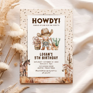 Invitations d'Anniversaires de enfants de rodéo de
