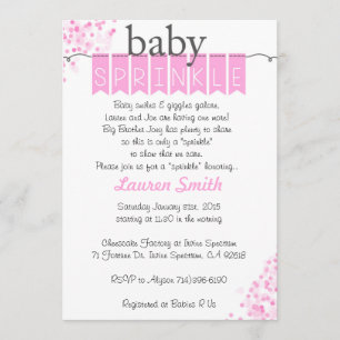 Invitations d'arrosage de bébé - Sprinkl de bébé r