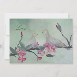 Invitations d'art de Love Dove