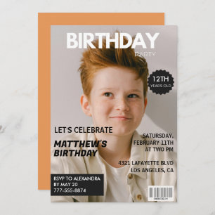 Invitations de 12e anniversaire pour lui Magazine 