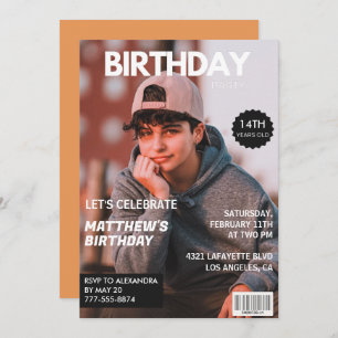 Invitations de 14e anniversaire pour lui Magazine 