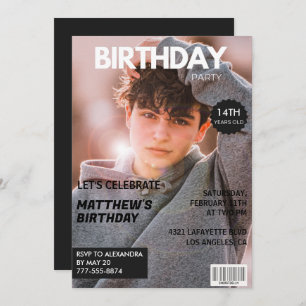 Invitations de 14e anniversaire pour lui Magazine 