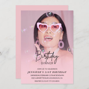 Invitations de 21e anniversaire Anniversaire Dîner