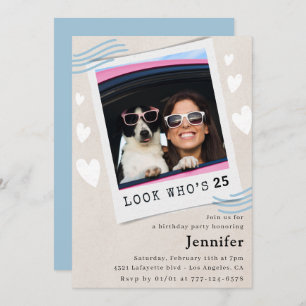 Invitations de 25e anniversaire Funny Photo Regard
