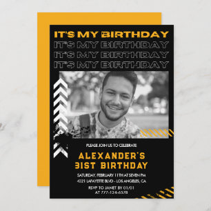 Invitations de 31e anniversaire Hommes Photo Spray