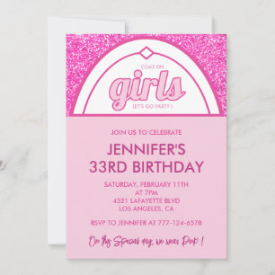 Invitations de 33e anniversaire Parties scintillan