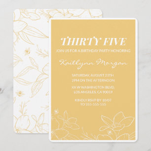 Invitations de 35e anniversaire moderne Brunch Jau