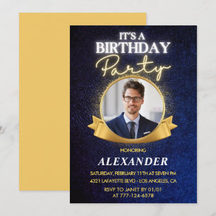 Invitations de 35e anniversaire pour lui Hommes Ba