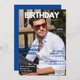 Invitations de 45e anniversaire Men Him Magazine C
