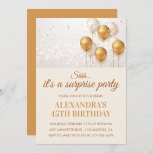 Invitations de 45e anniversaire Surprise party Gol