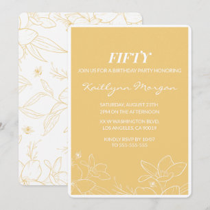 Invitations de 50e anniversaire moderne Brunch Jau