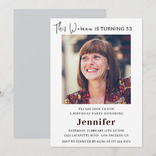 Invitations de 53e anniversaire pour sa photo
