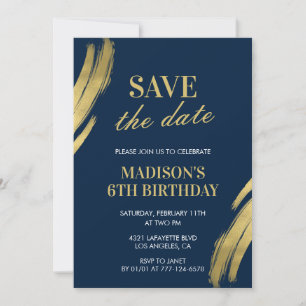 Invitations de 6e anniversaire Enregistrer la date