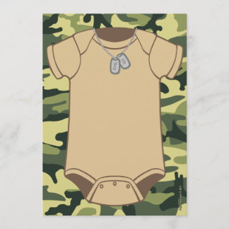 Invitations de baby shower de camouflage