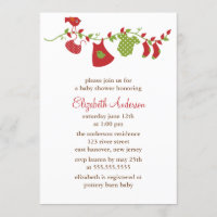 Invitations de baby shower de corde à  linge
