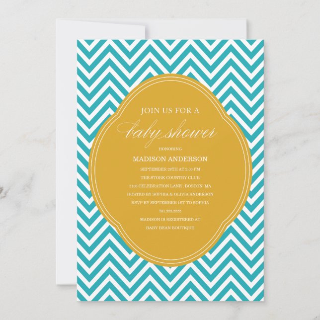 INVITATIONS DE BABY SHOWER DE LA DOUCHE %PIPE% DE (Devant)