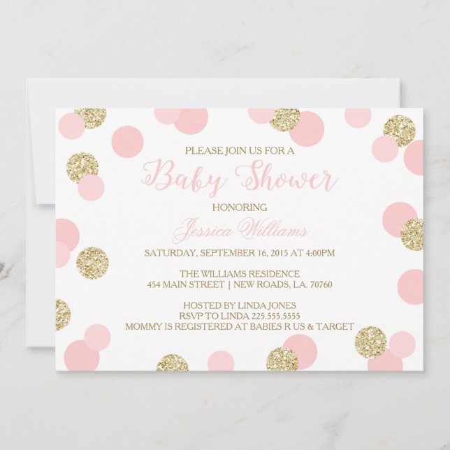 Invitations de baby shower de parties (Devant)