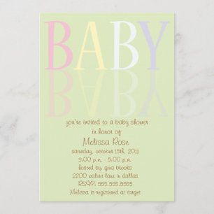 Invitations de Baby shower de réflexion élégante e