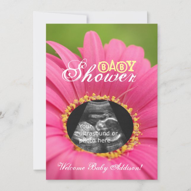 Invitations de baby shower d'ultrason de "enfant (Devant)
