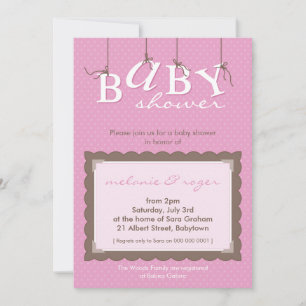 INVITATIONS DE BABY SHOWER : : le bébé marque avec