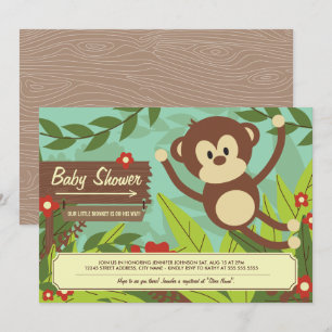 Invitations de Baby shower Monkey