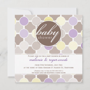 INVITATIONS DE BABY SHOWER : : taches pétillantes