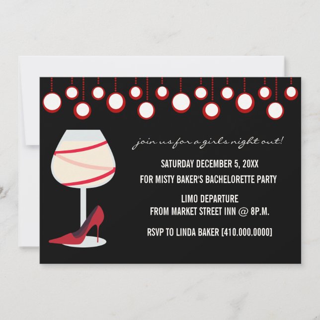 Invitations de Bachelorette Party (Devant)