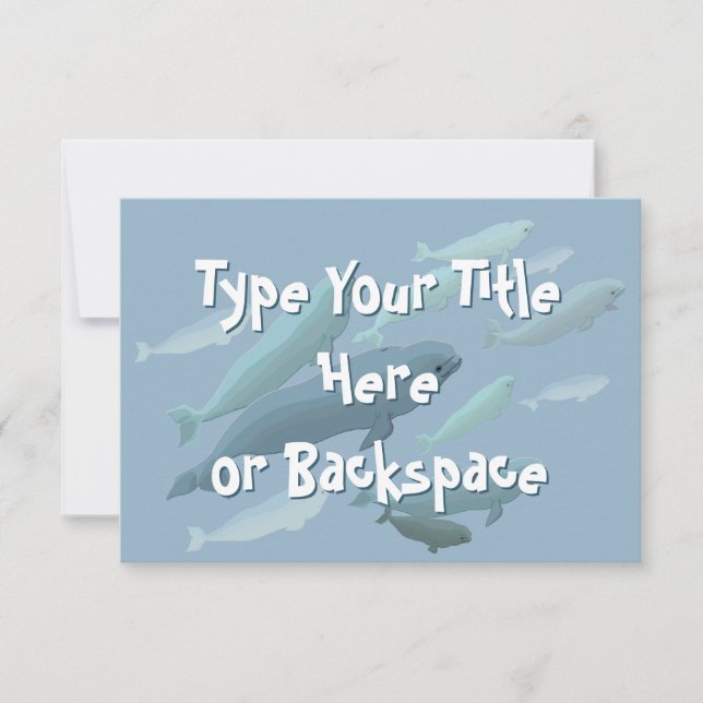 Invitations de baleines béluga personnalisées RSVP (Devant)