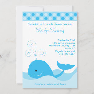 Invitations de baleines bleues