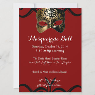 Invitations de balles masquerade