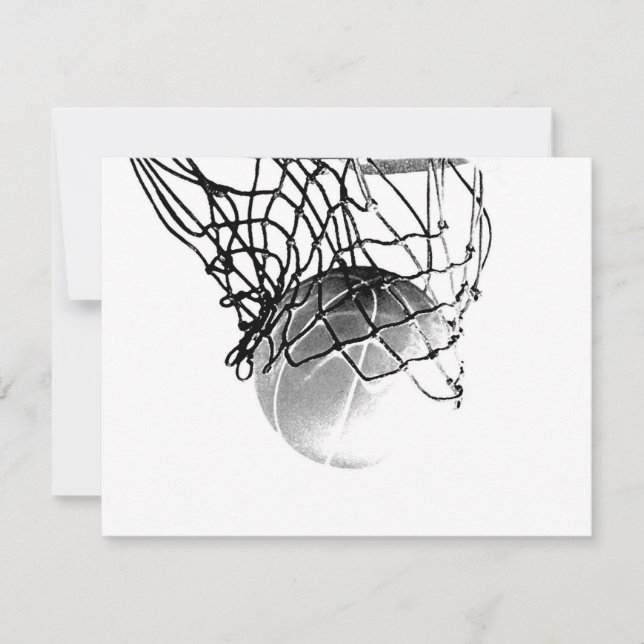 Invitations de Ballon de Basketball (Devant)
