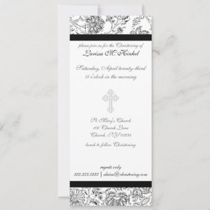 Invitations de baptême croisées élégantes