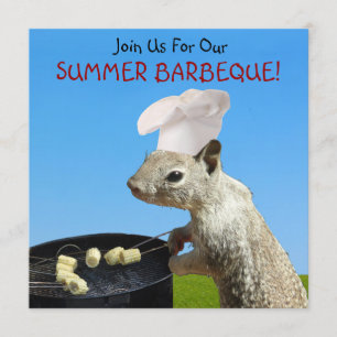 Invitations de barbecue d'écureuil