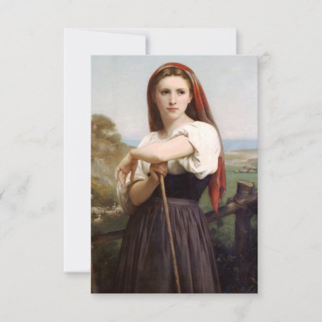 Invitations de bergers Bouguereau (Devant)