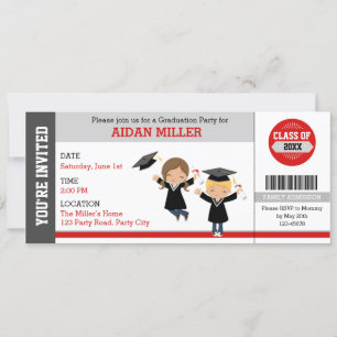 Invitations De Billet De Diplôme (Petite Garçon)