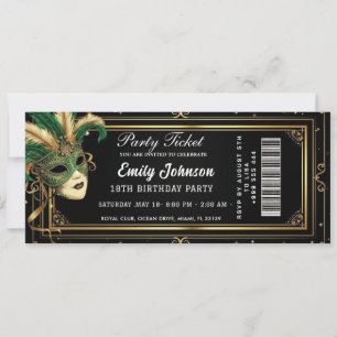 invitations de billet de parti bleu