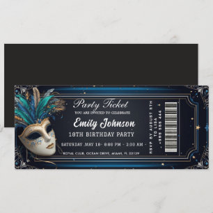 invitations de billet de parti bleu