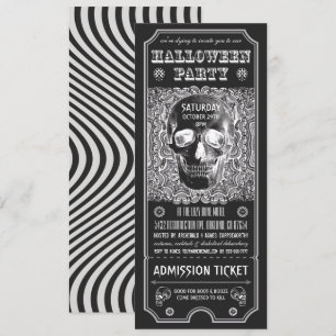 Invitations de billets de la fête d'Halloween Psyc