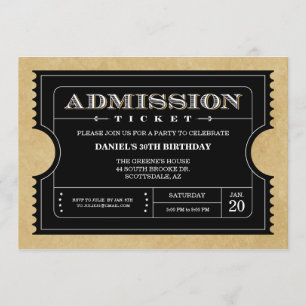 Invitations de billets noirs