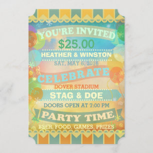 Invitations de billets personnalisés Circus Stag &
