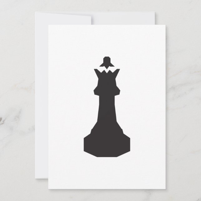 Invitations de Black Chess Piece (Devant)