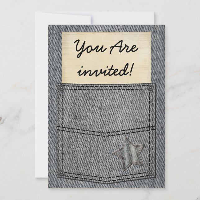 Invitations de Black Jeans Pocket Party (Devant)