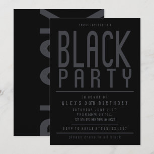 Invitations de Black Party