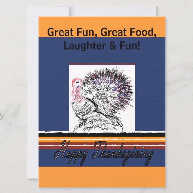 Invitations de bon thanksgiving (Devant)