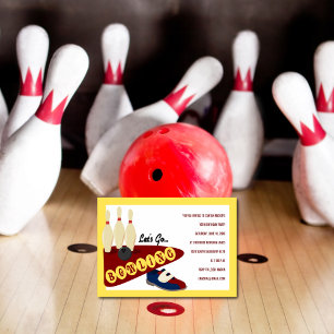 Invitations de Bowling Anniversaire