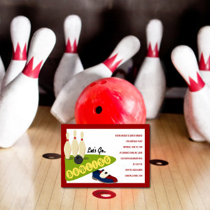 Invitations de Bowling Anniversaire