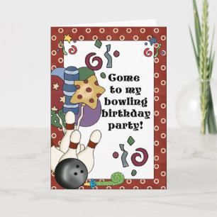 Invitations de Bowling Anniversaire