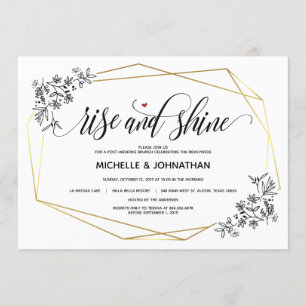 Invitations de brunch post-mariage géométrique mod